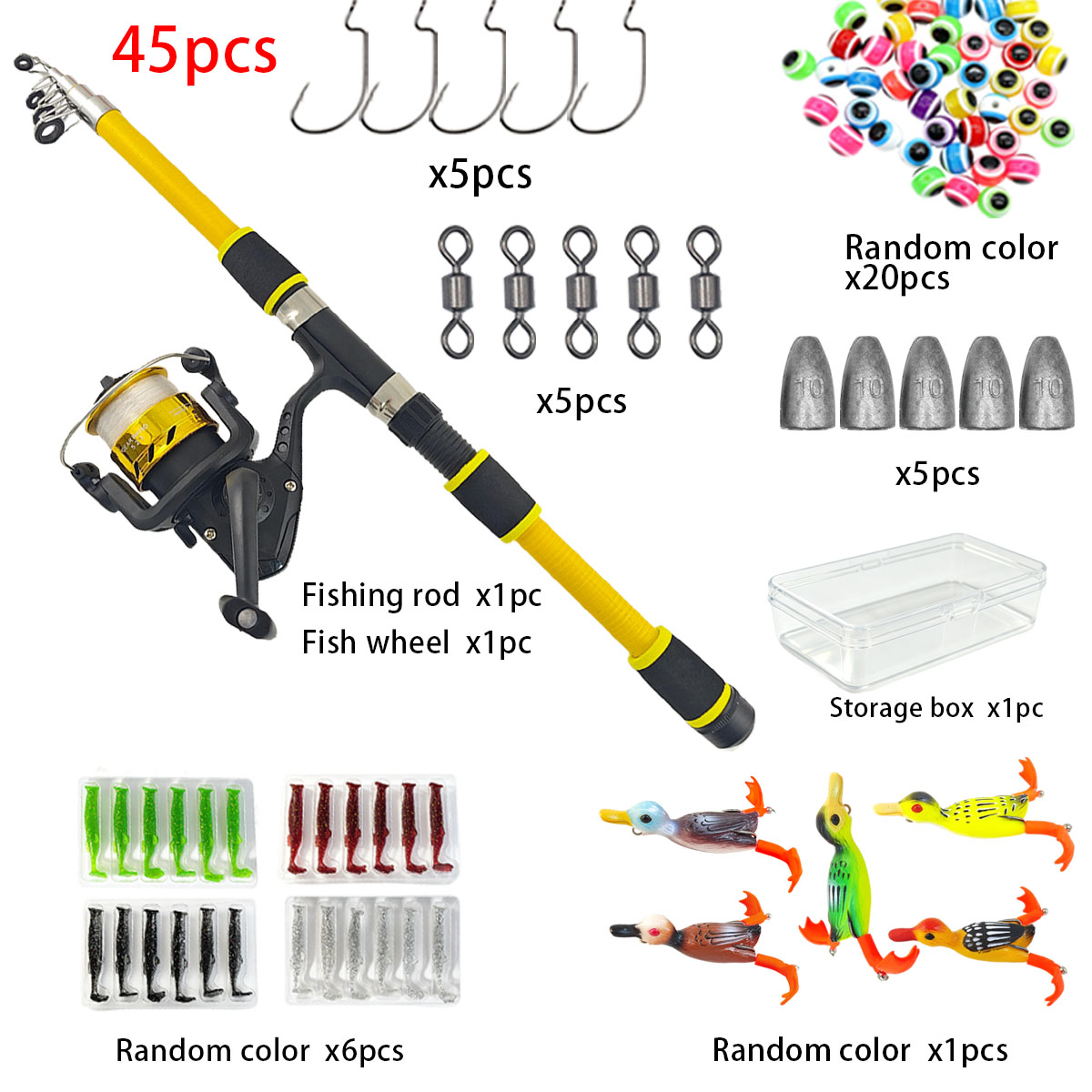 Developing Tank Reel - Canna da Pesca Telescopica con Mulinello,
