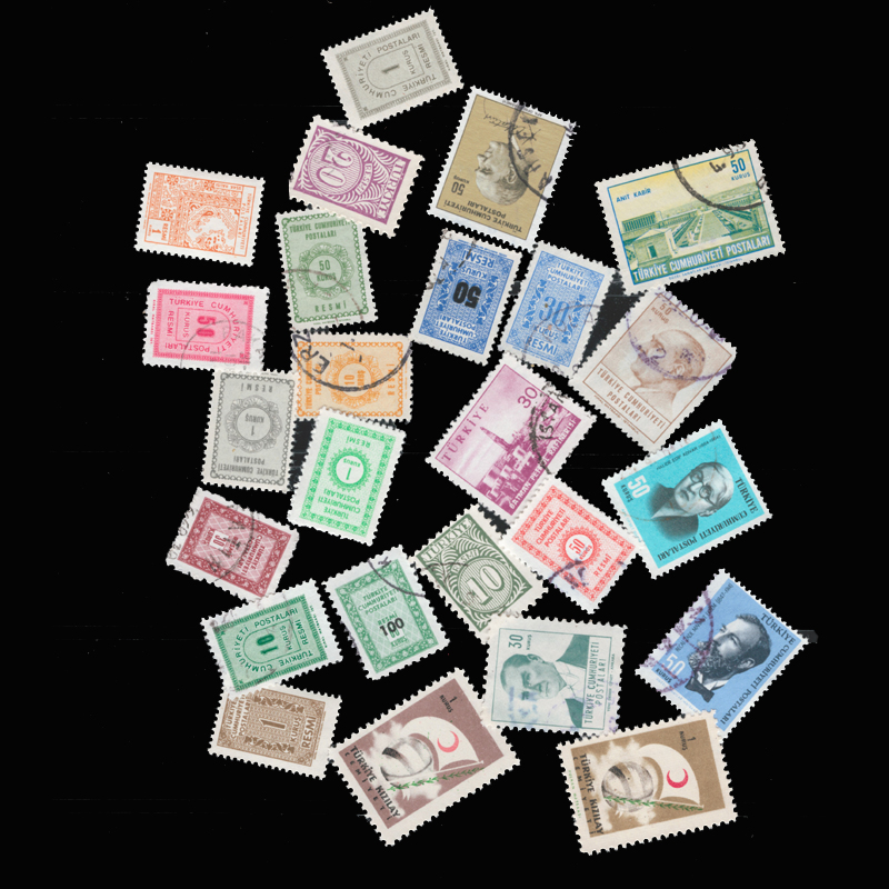 Collectible Vintage Postage Stamps - 20 Pezzi/Lotto Vecchi Francobolli Turchi Nuovi