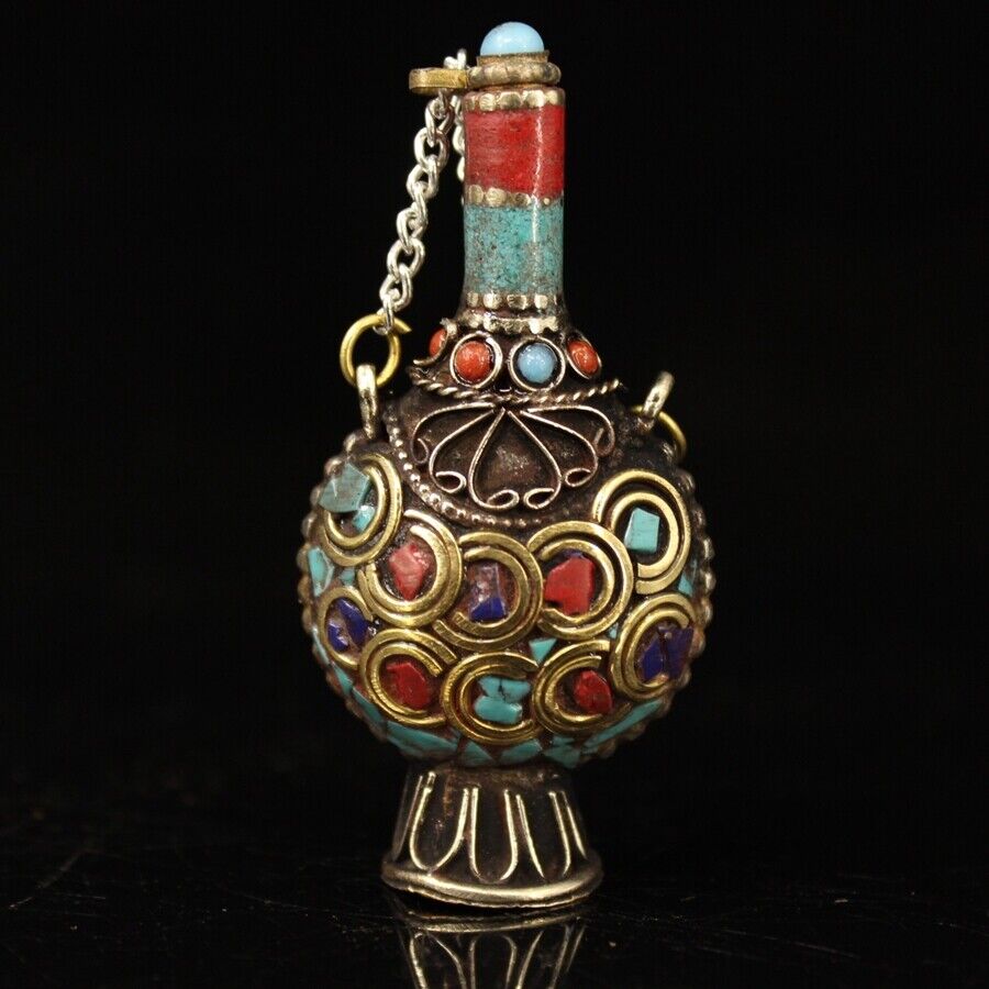 Vintage Collectible Bottles - Collezione di pietre preziose cinesi intarsiate