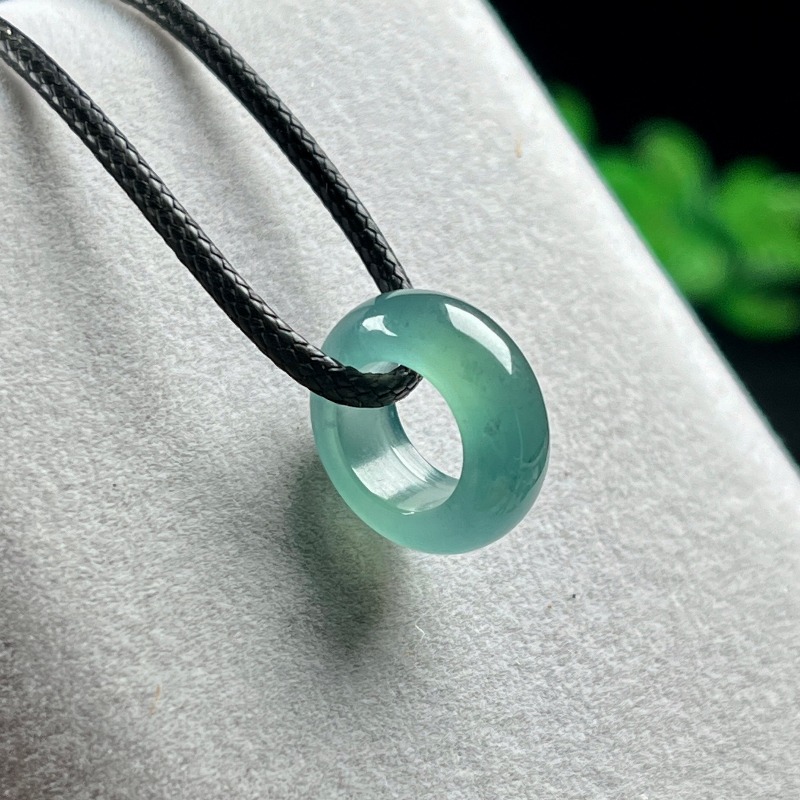 Vintage Necklace - Anello con Ciondolo Smeraldo Naturale Blu