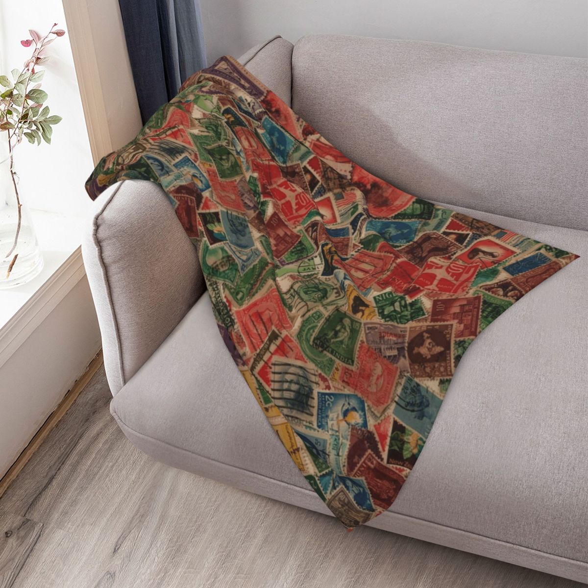 Coperta Decorativa Vintage con - Collectible Vintage Postage Stamps recensione e prezzo