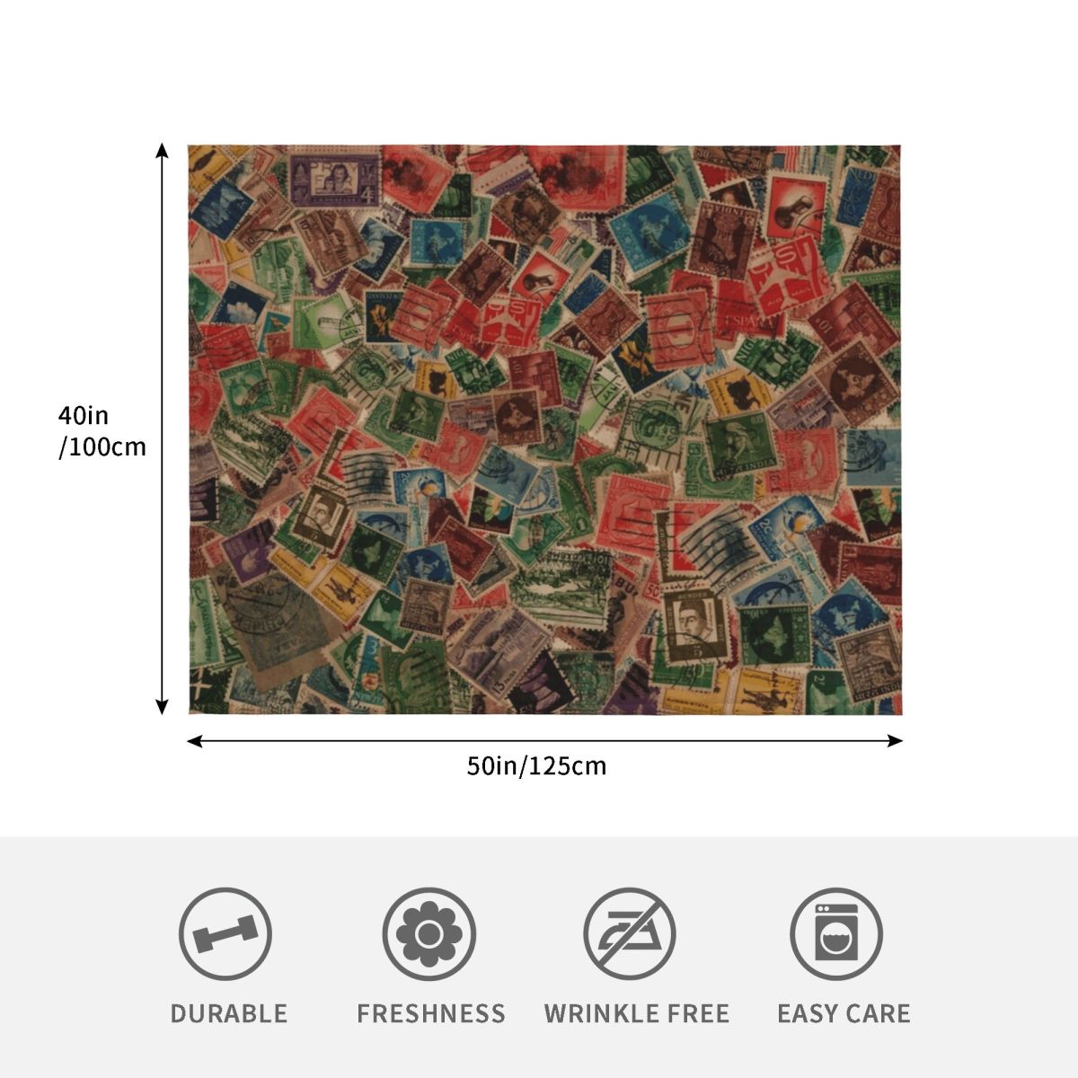 Coperta Decorativa Vintage con - Collectible Vintage Postage Stamps recensione e prezzo